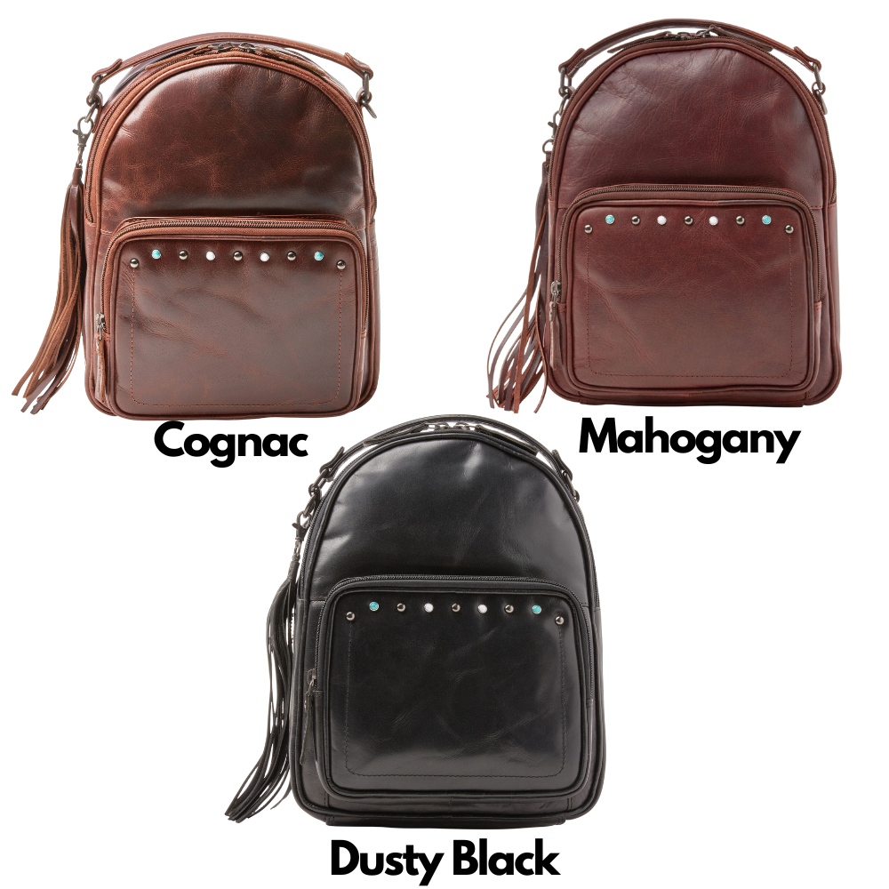Concealed Carry Sawyer Leather Backpack by Lady Conceal
