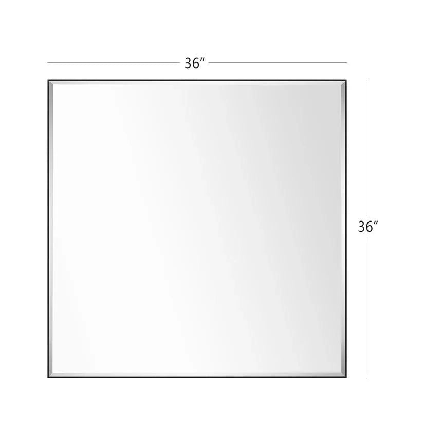 Reflections Sleek Modern Black Aluminum Framed Beveled Wall Mirror