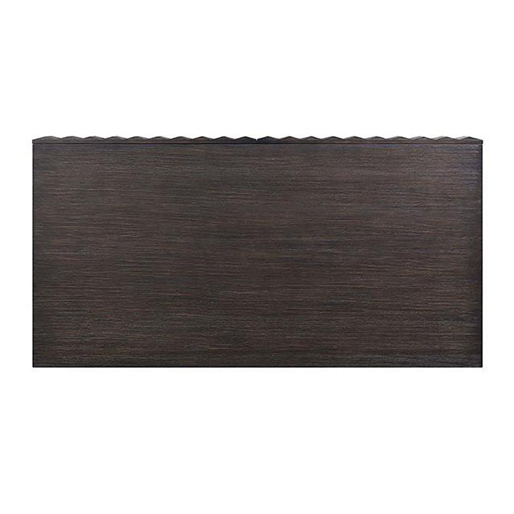 Walnut/Gold Textured Front Panels Coffee Table with Concealed Drawers