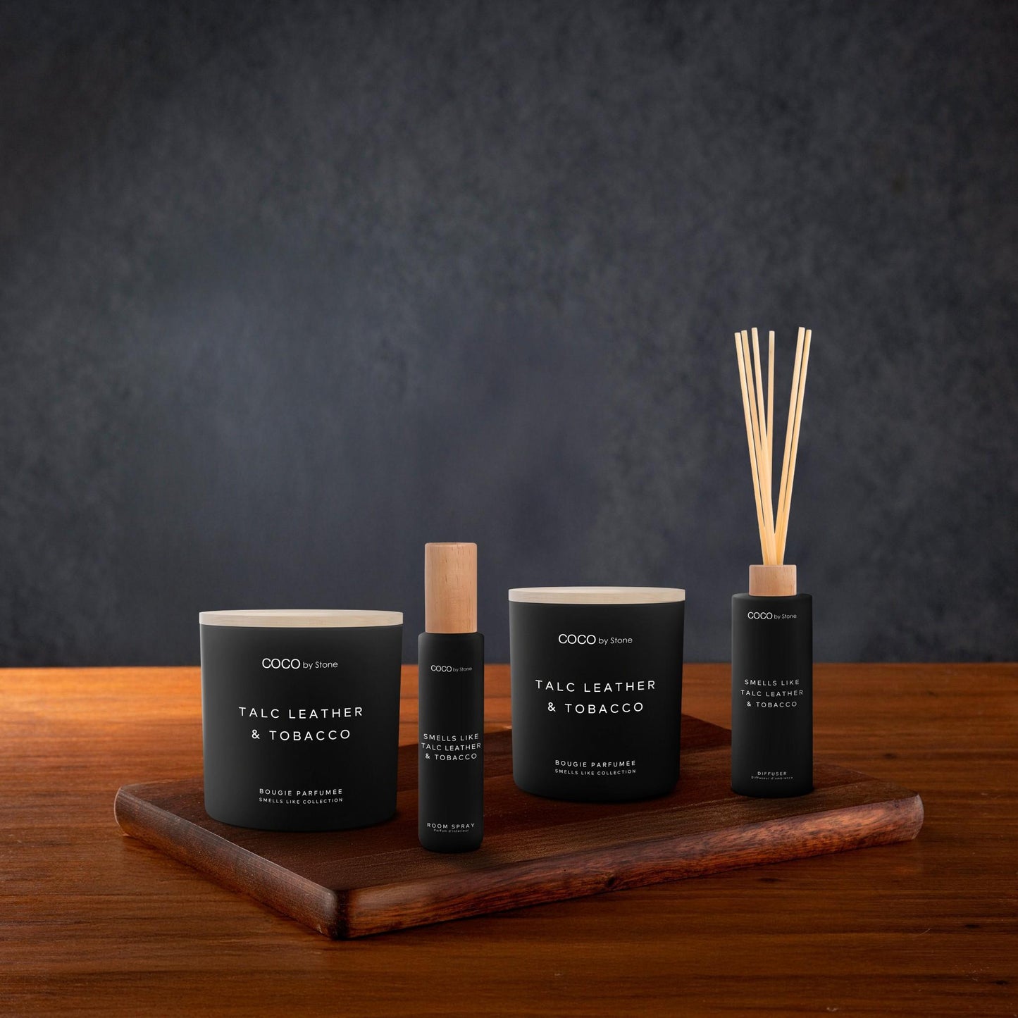 15oz Smells Like Talc Leather & Tobacco Candle