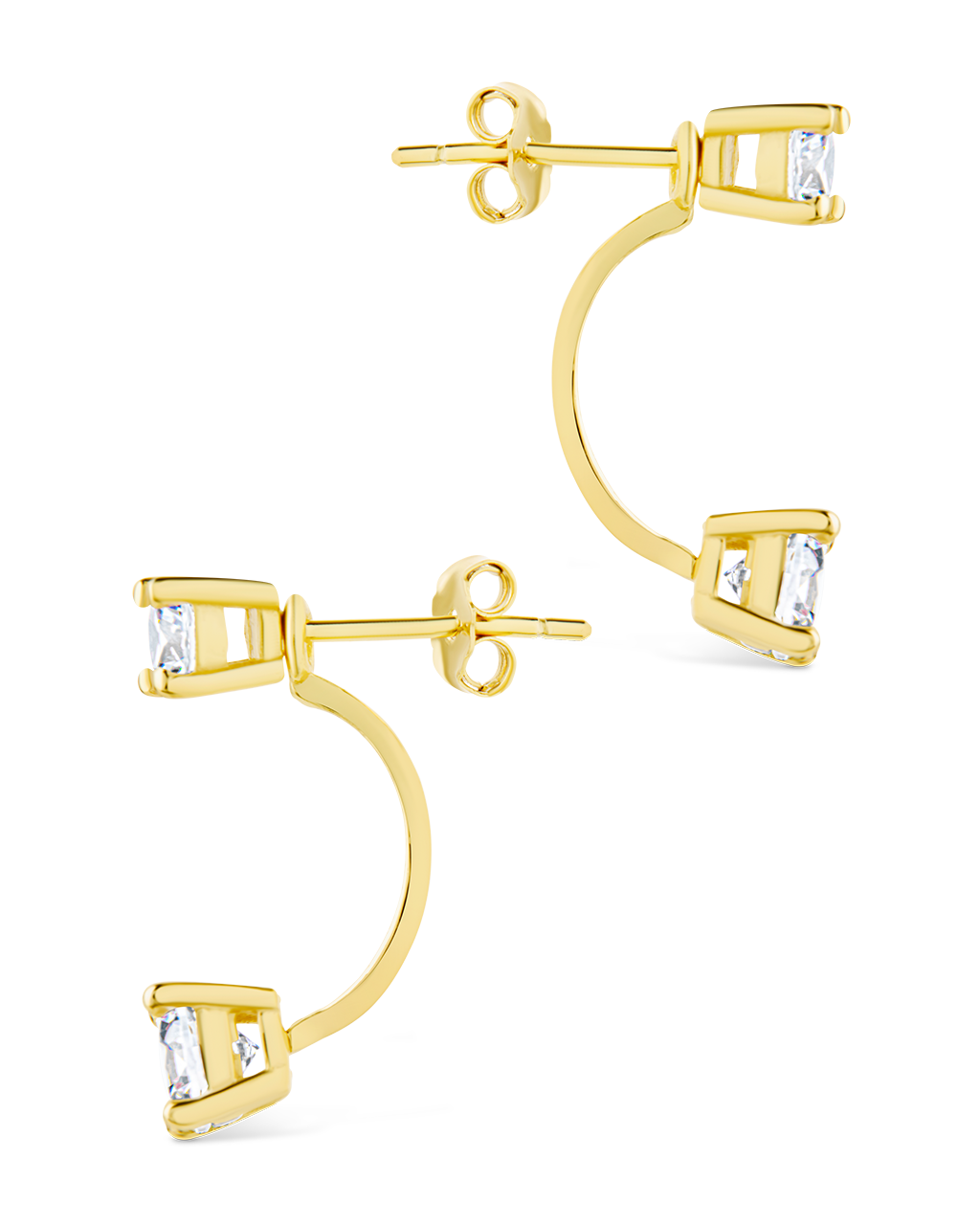 Sterling Silver Brilliant Cut Duo Jackets