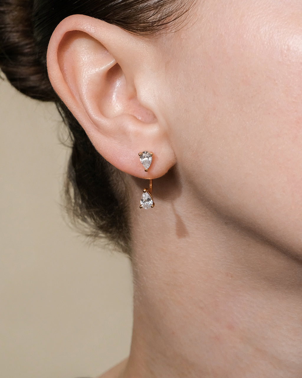 Sterling Silver Pear Cut Duo Jackets