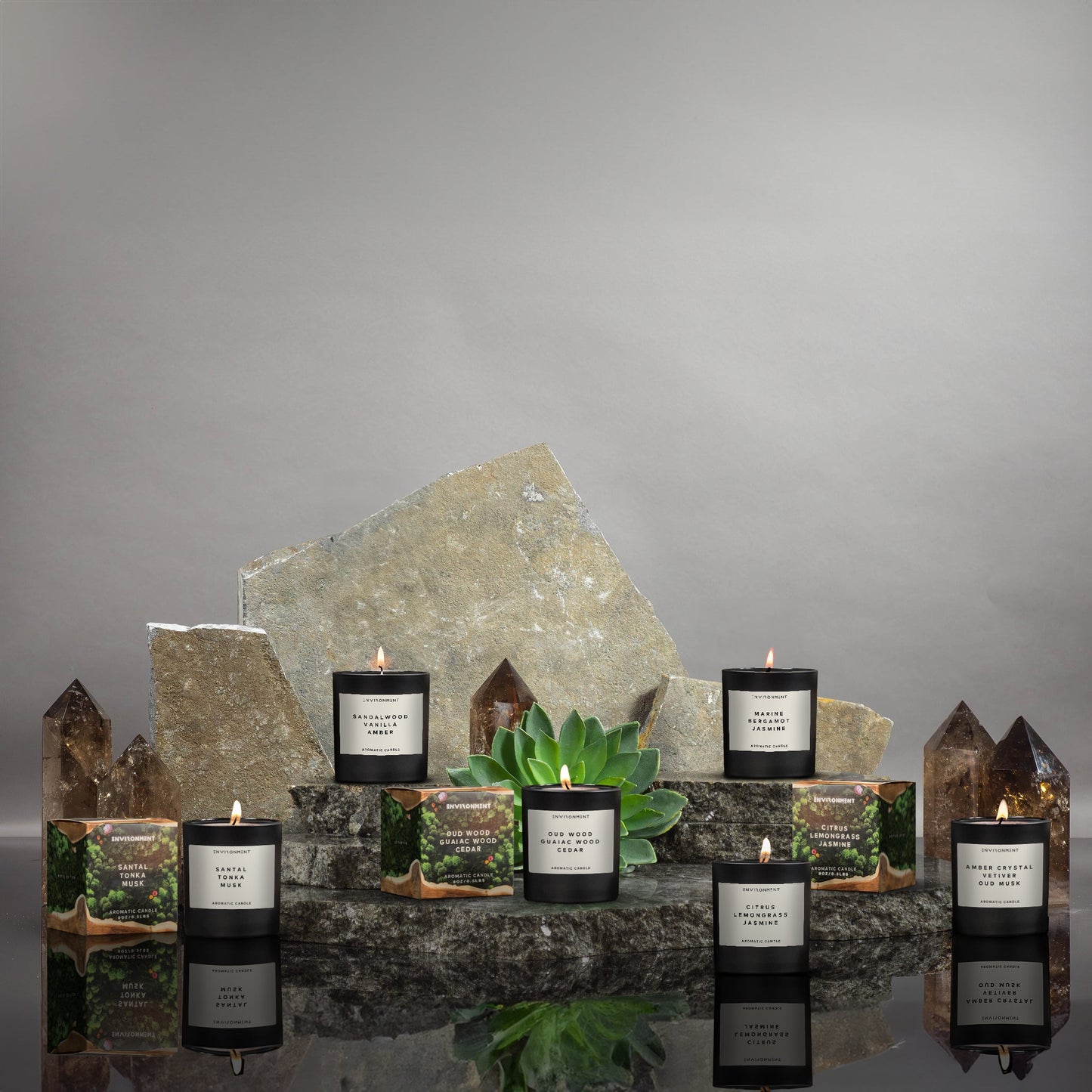 8oz Sea Water | Ozone | Oakmoss Candle with Lid and Box (Inspired by Davidoff Cool Water®)