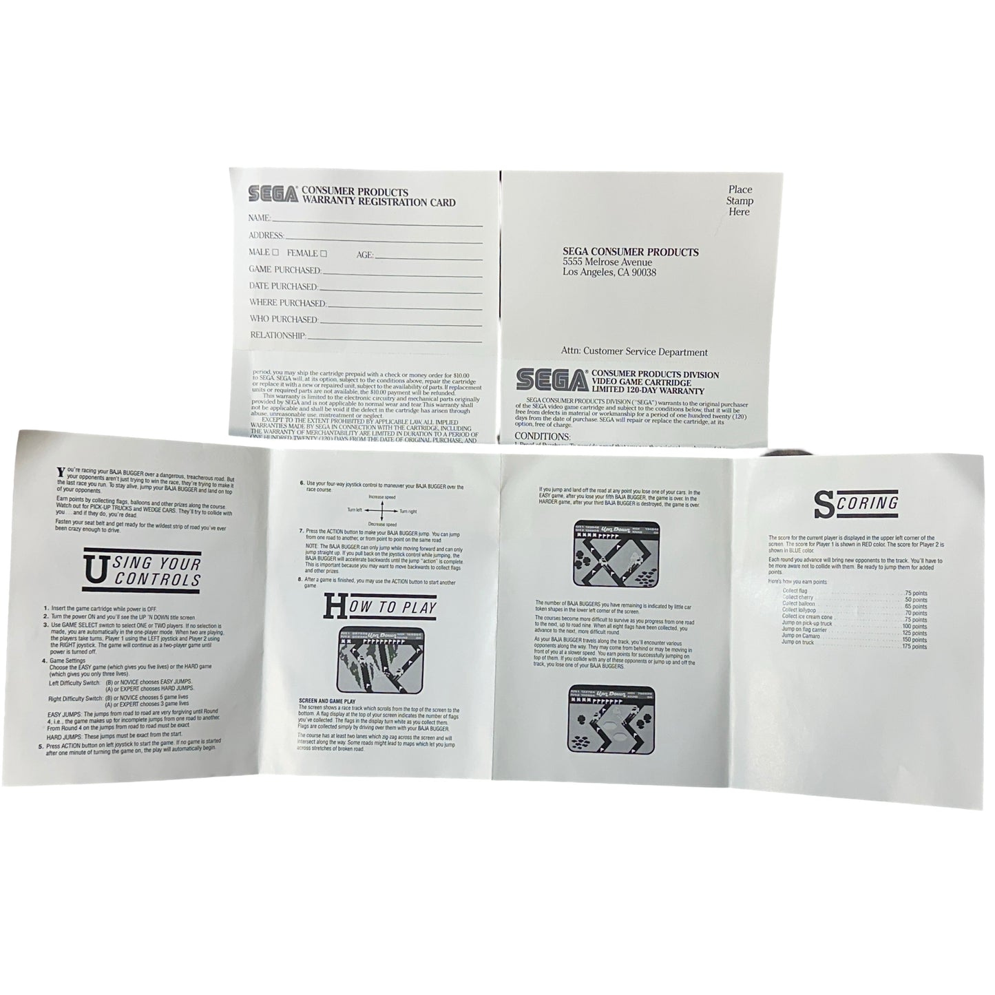 Up 'n Down - Atari 2600 (RARE)