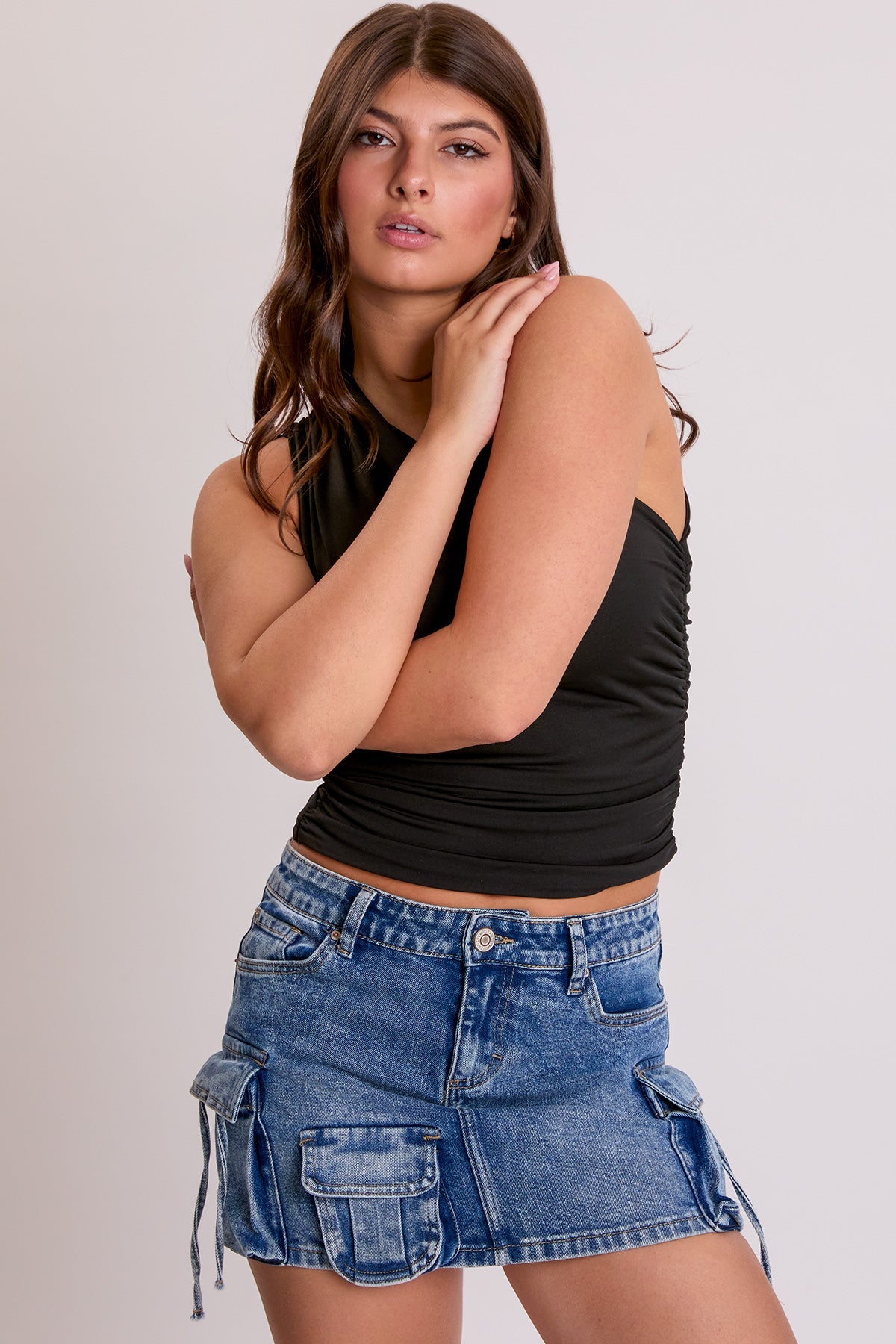 Women's Multi Cargo Mini Skirt