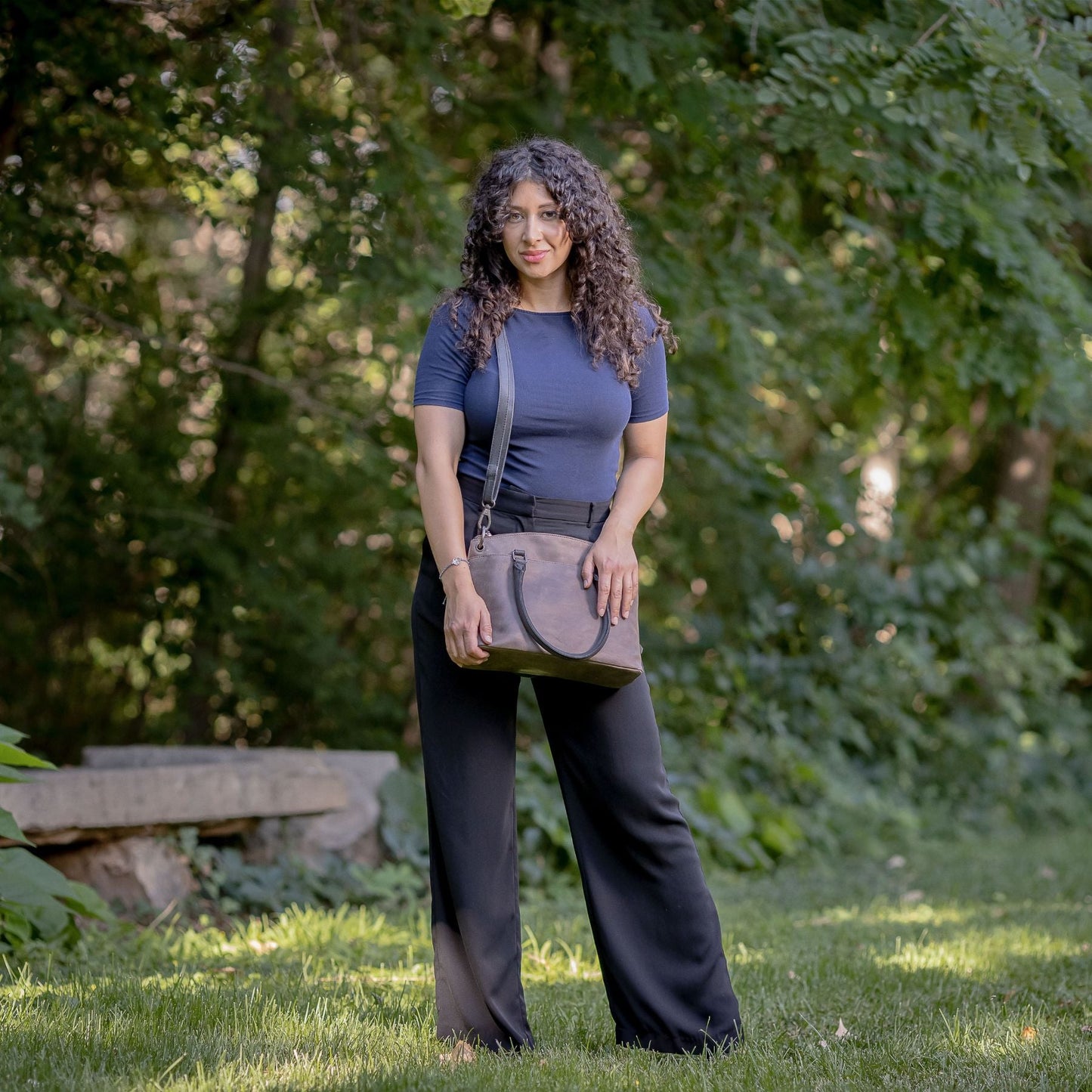 Concealed Carry Whitely Leather Satchel by Lady Conceal