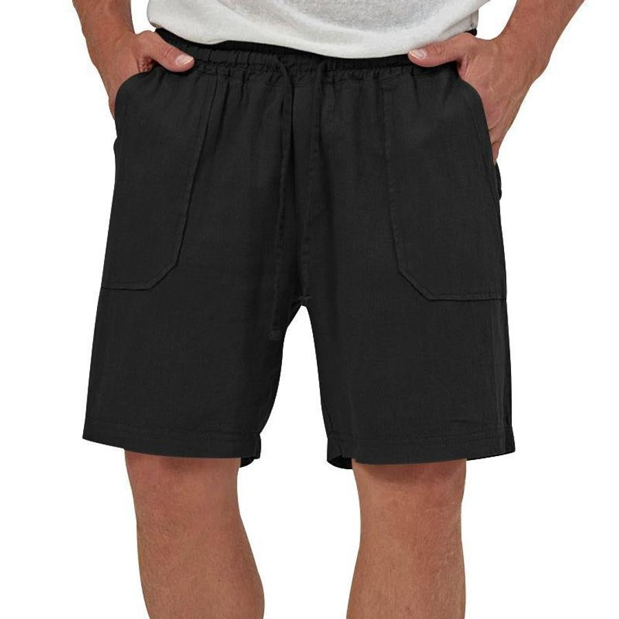 Casual men's non-stretch vest & shorts set (no white t-shirt)
