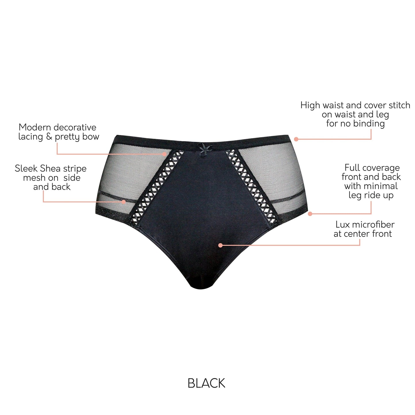 PARFAIT Shea Full Coverage Brief P60632 - Black