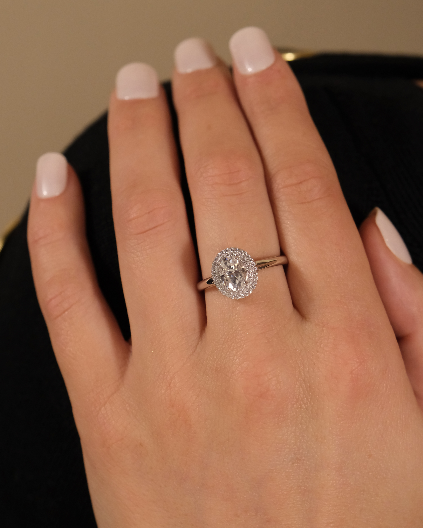 Sterling Silver Farrah CZ Engagement Ring