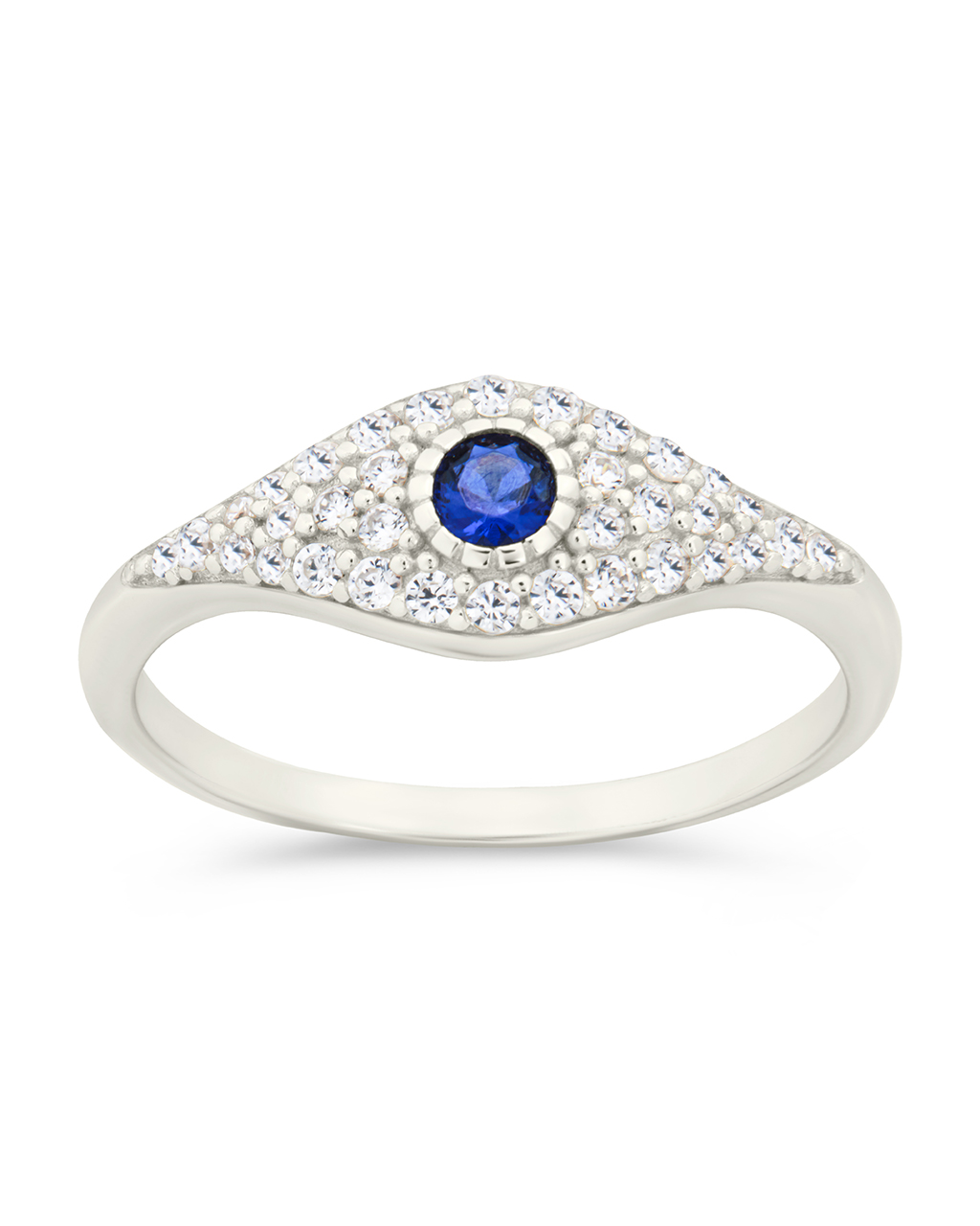 Sterling Silver Mozzie Evil Eye Ring