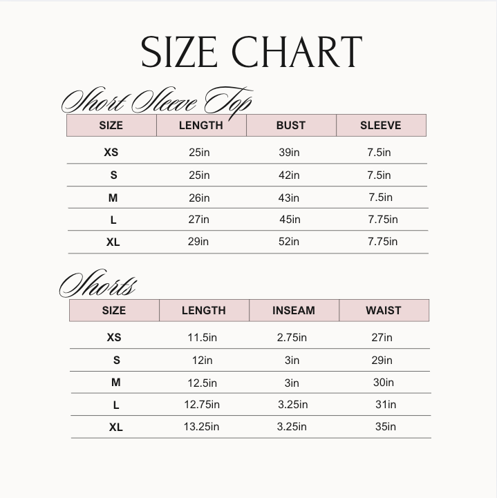 Pink Champagne - Short Pajama Set