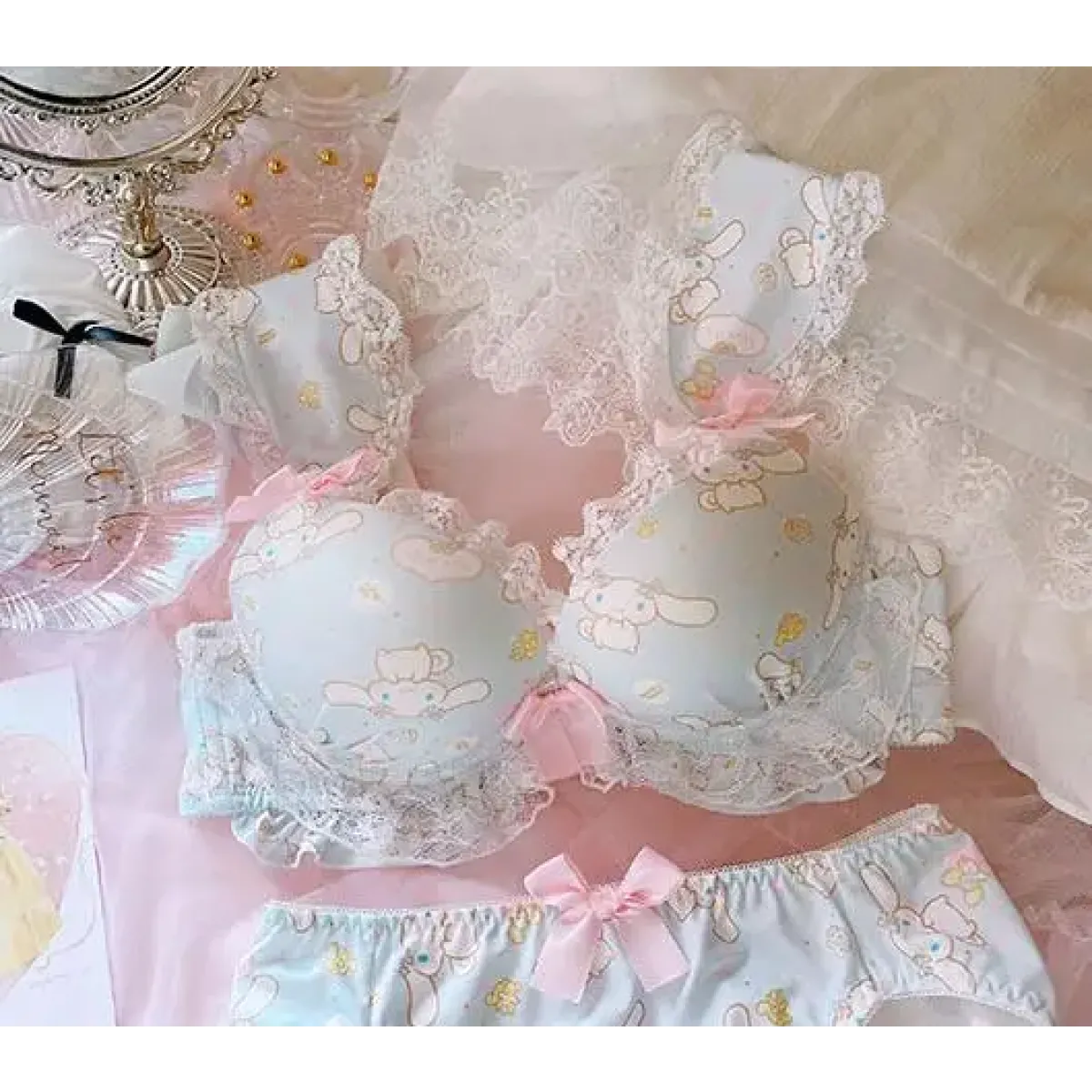 Harajuku Kawaii Cinnamoroll Lingerie Set