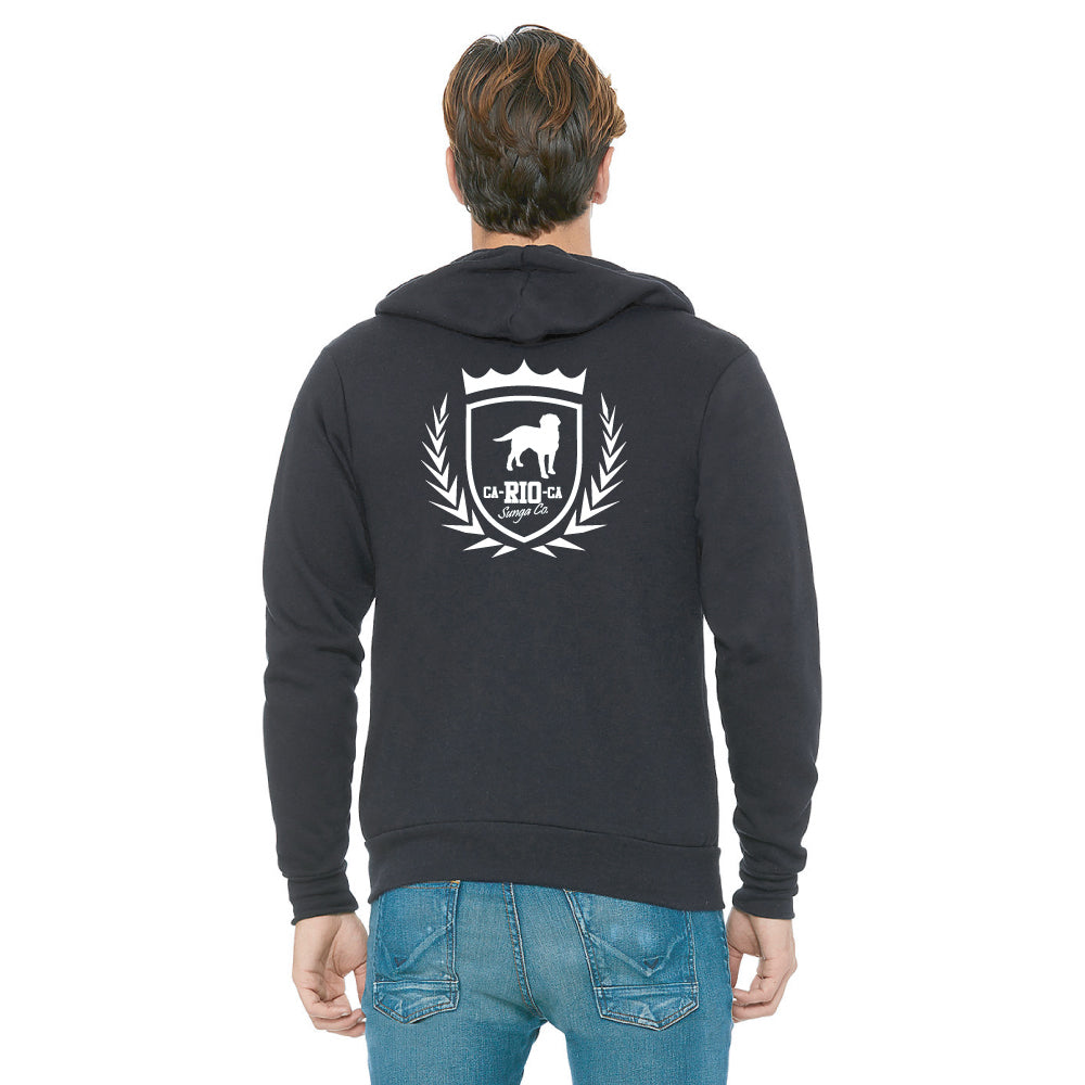 CA-RIO-CA CREST GRAY Zip Up Hoodie