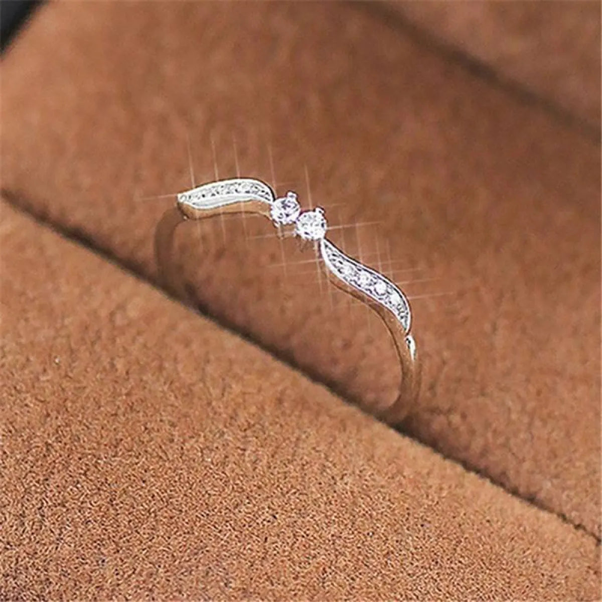 Crystal Decorated Wedding Ring