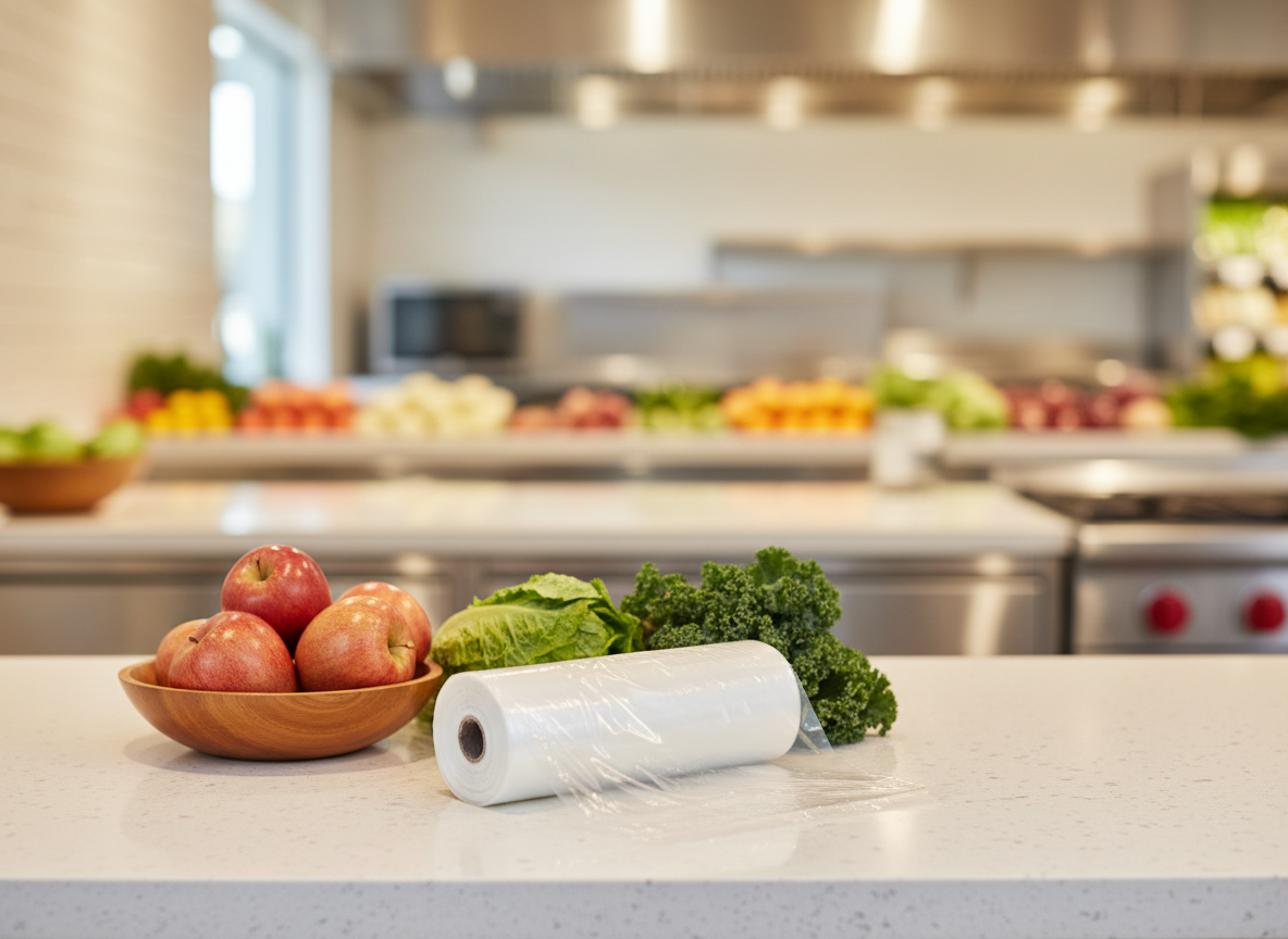 Clear Produce Bags - Roll of 100 Bags - 14" x 17"