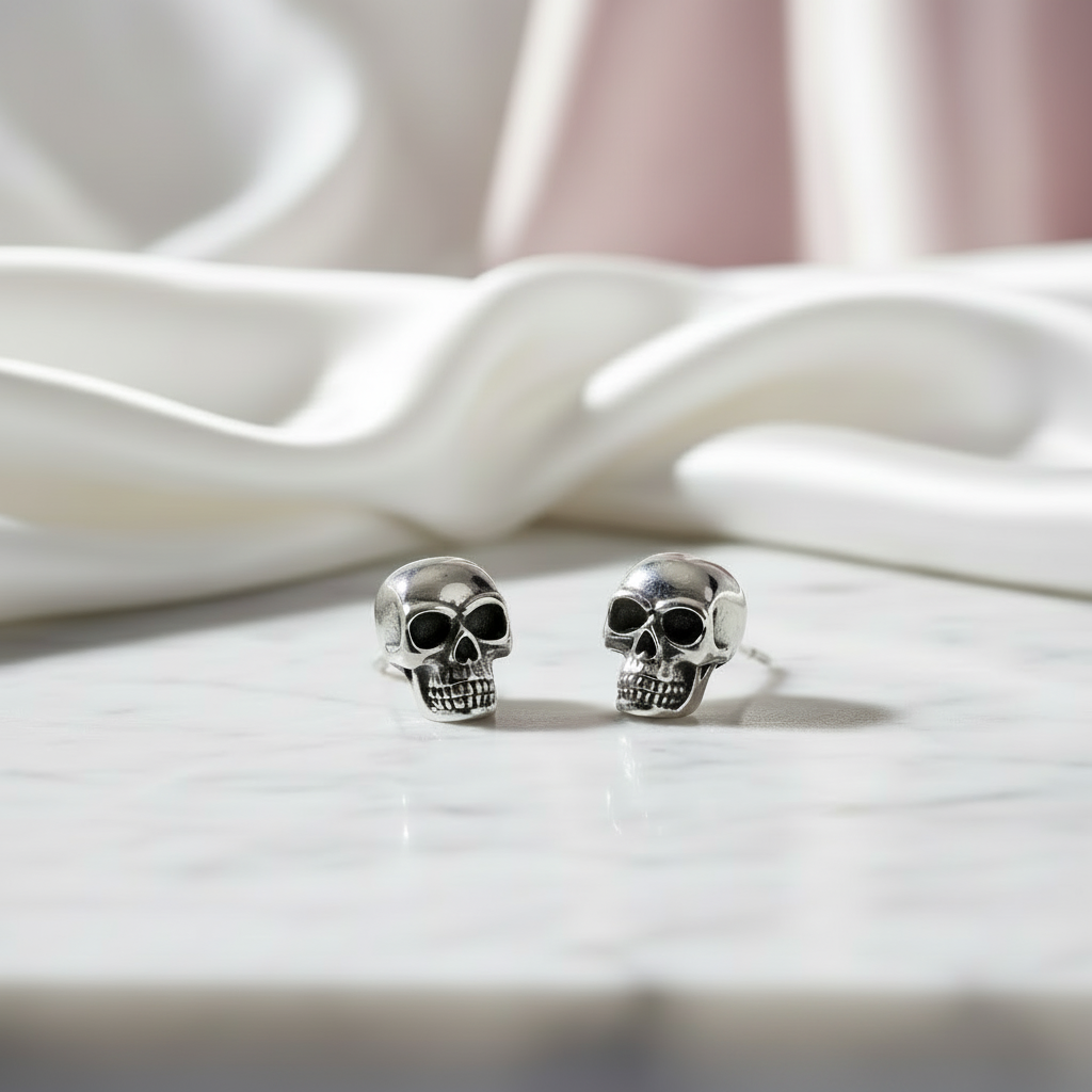 Gothic Skull Stud Earrings