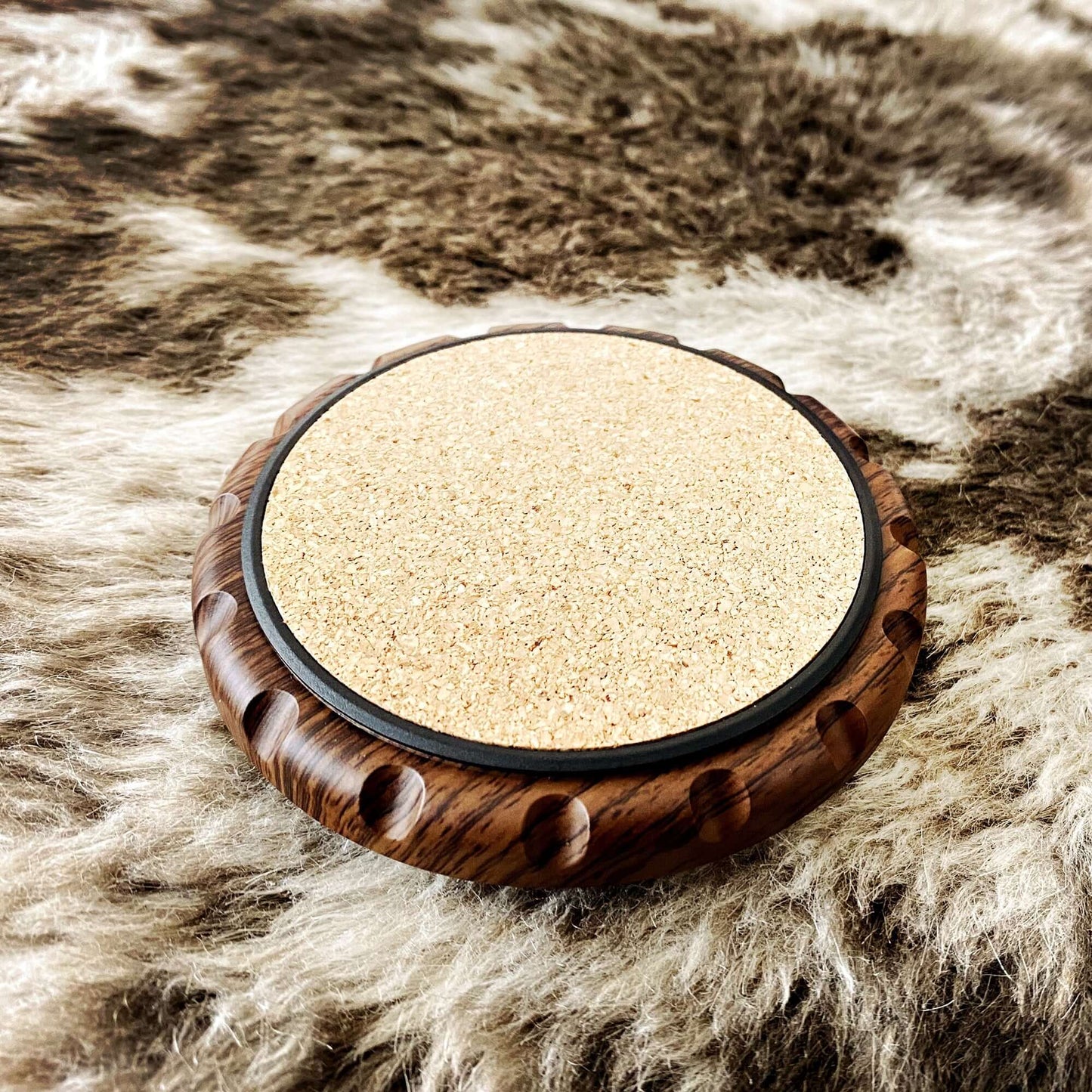 Ergo-Spin Cork Coaster with Fidget Spinner (2 pcs bundle)