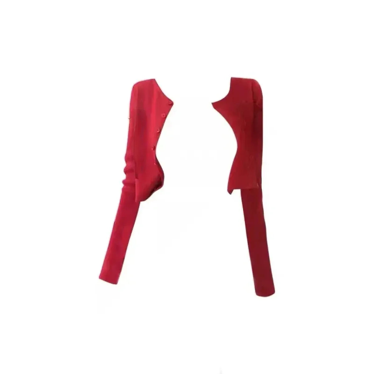 Sweet Lolita Floral Lace Mini Dress Set – Y2K Red Cardigan Suit