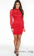 Scarlett: Long-sleeved Lace Mini Dress