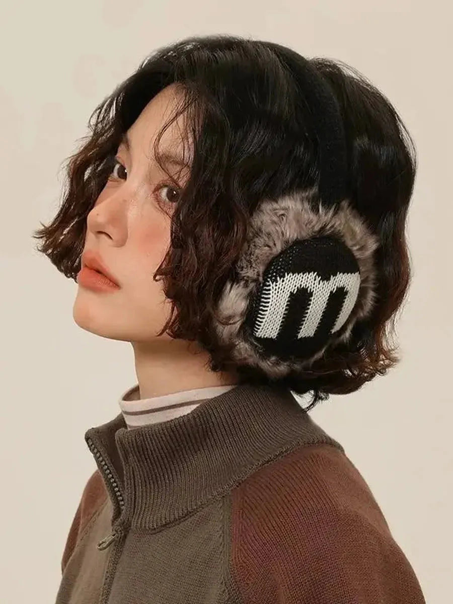 'M& M' Winter Y2k Fluffy Ear Muffs
