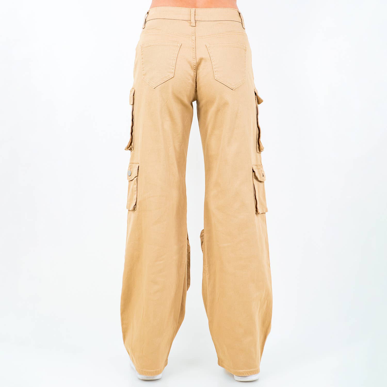 PLUS SIZE HIGH WAIST WIDE LEG POCKET PANTS-RJH30589P