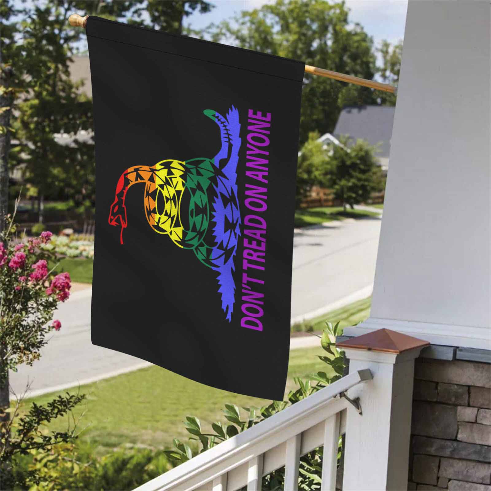 Don't Tread on Anyone LGBT Two Sided Flag