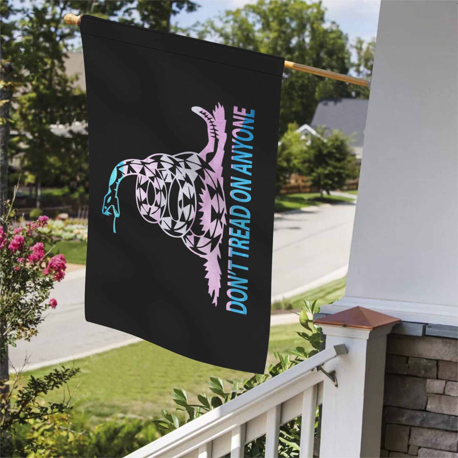 Don't Tread on Anyone - LGBT trans Two Sided Flag