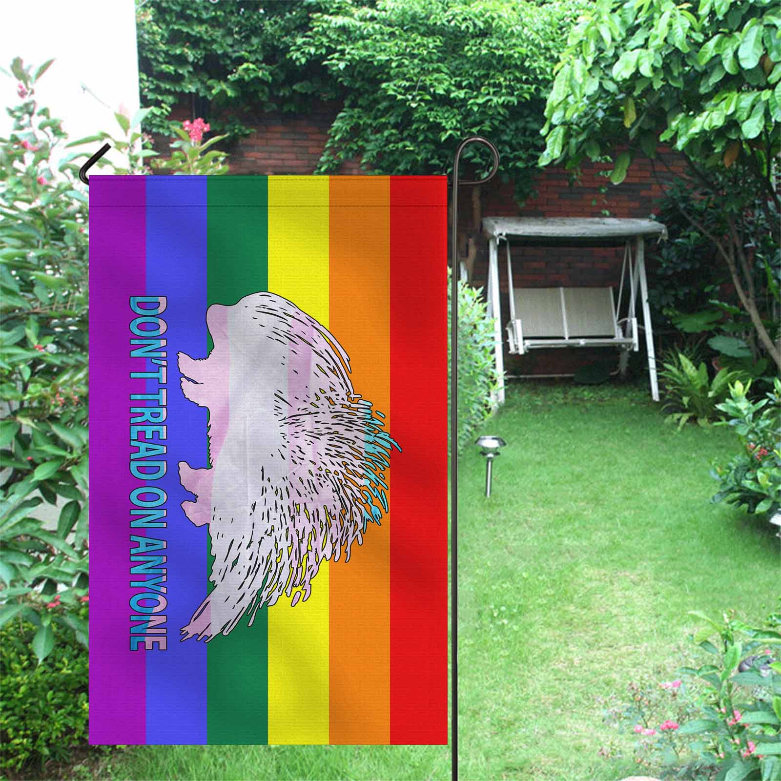 Don't Tread on Anyone Porcupine -LGBT - Trans Two Sided Flag