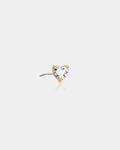 14K Gold Heart CZ Nipple Ring Replacement Ball
