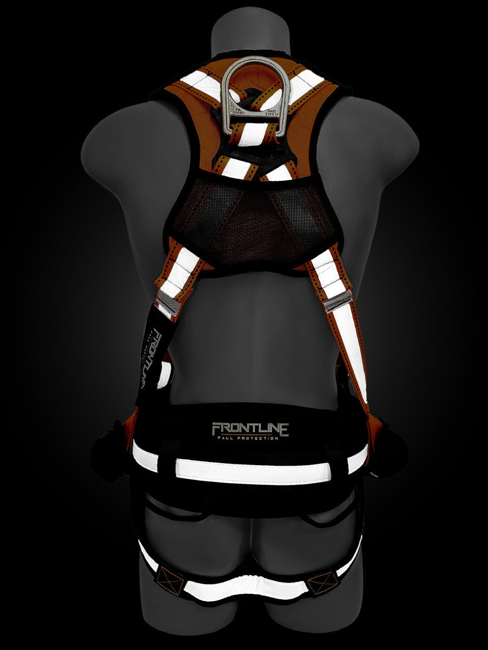 Frontline 100RCTB Combat Reflective Construction Full Body Harness with Tongue Buckle Legs and Trauma Straps 3X/4X