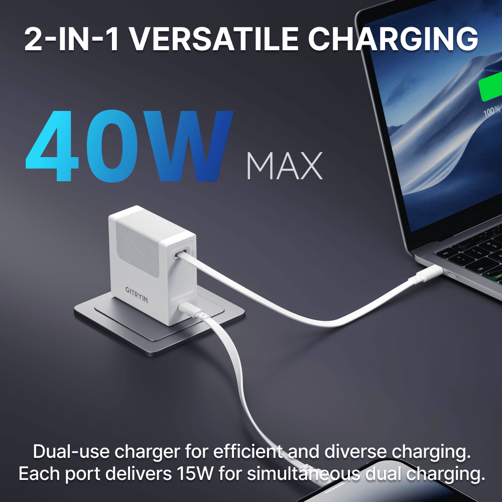 Gitryin Retractable 40W Charger for 3C Devices
