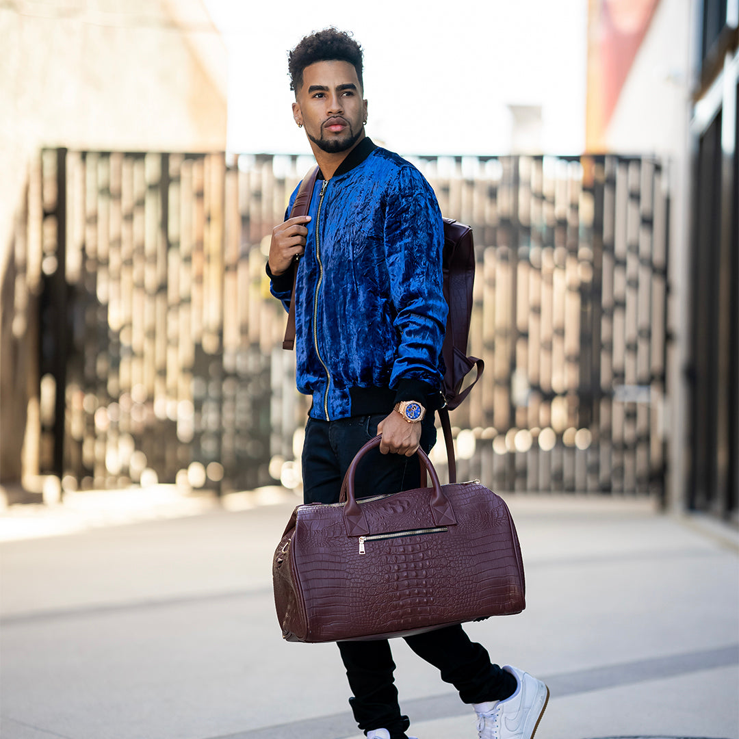 AM1047SS - AMBASSADOR ROSE GOLD & BLUE WATCH