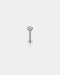CZ Internally Threaded Titanium Labret Stud