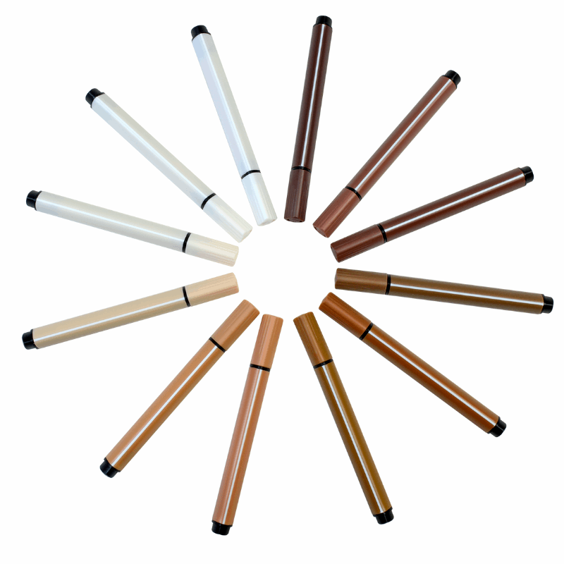 Triangular Magic Stix Markers, 48 Pack, Includes Global Skin Tones, Last 7 Days NO Cap!
