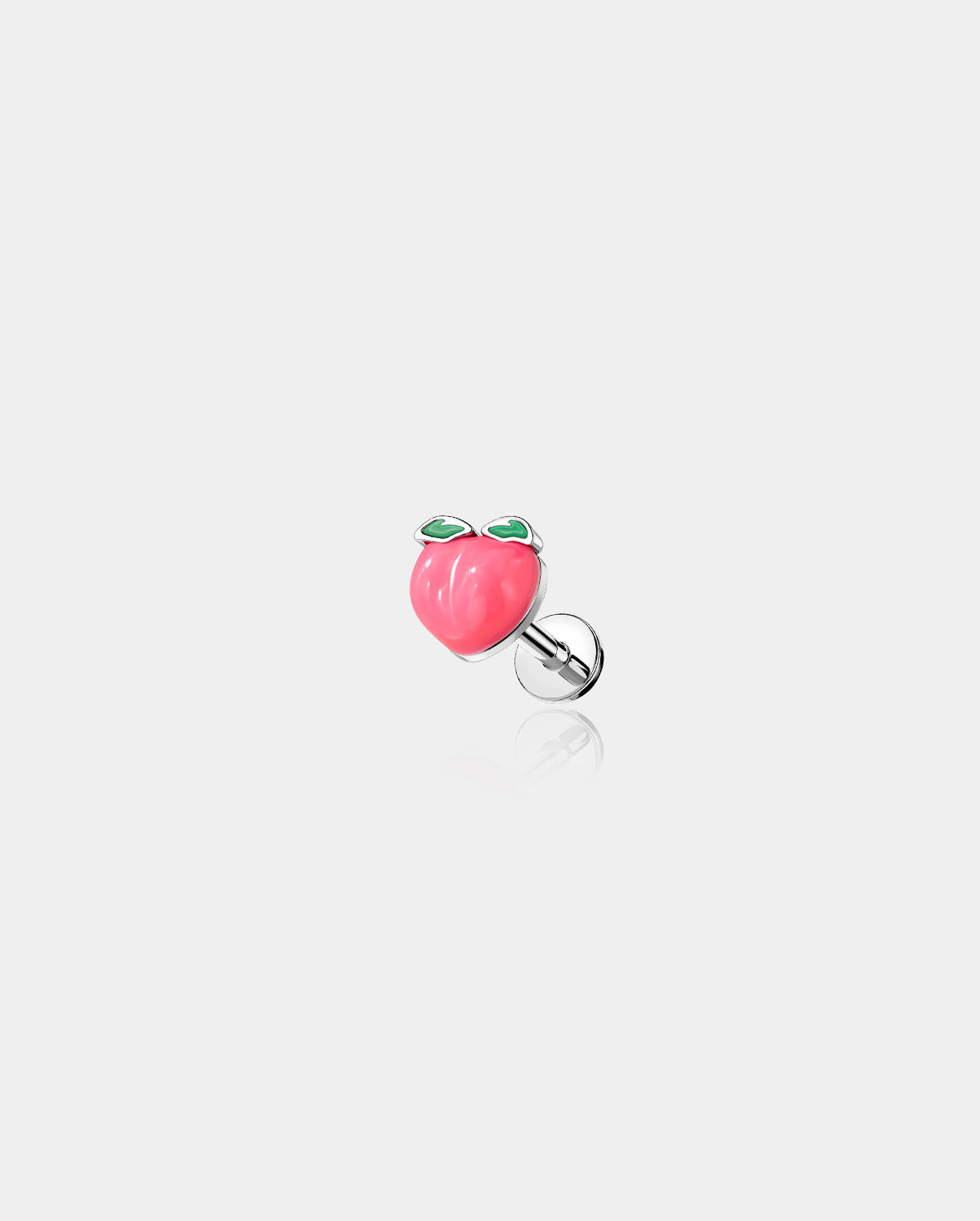 Oufer X Roly Plump Peach Internally Threaded Labret Stud