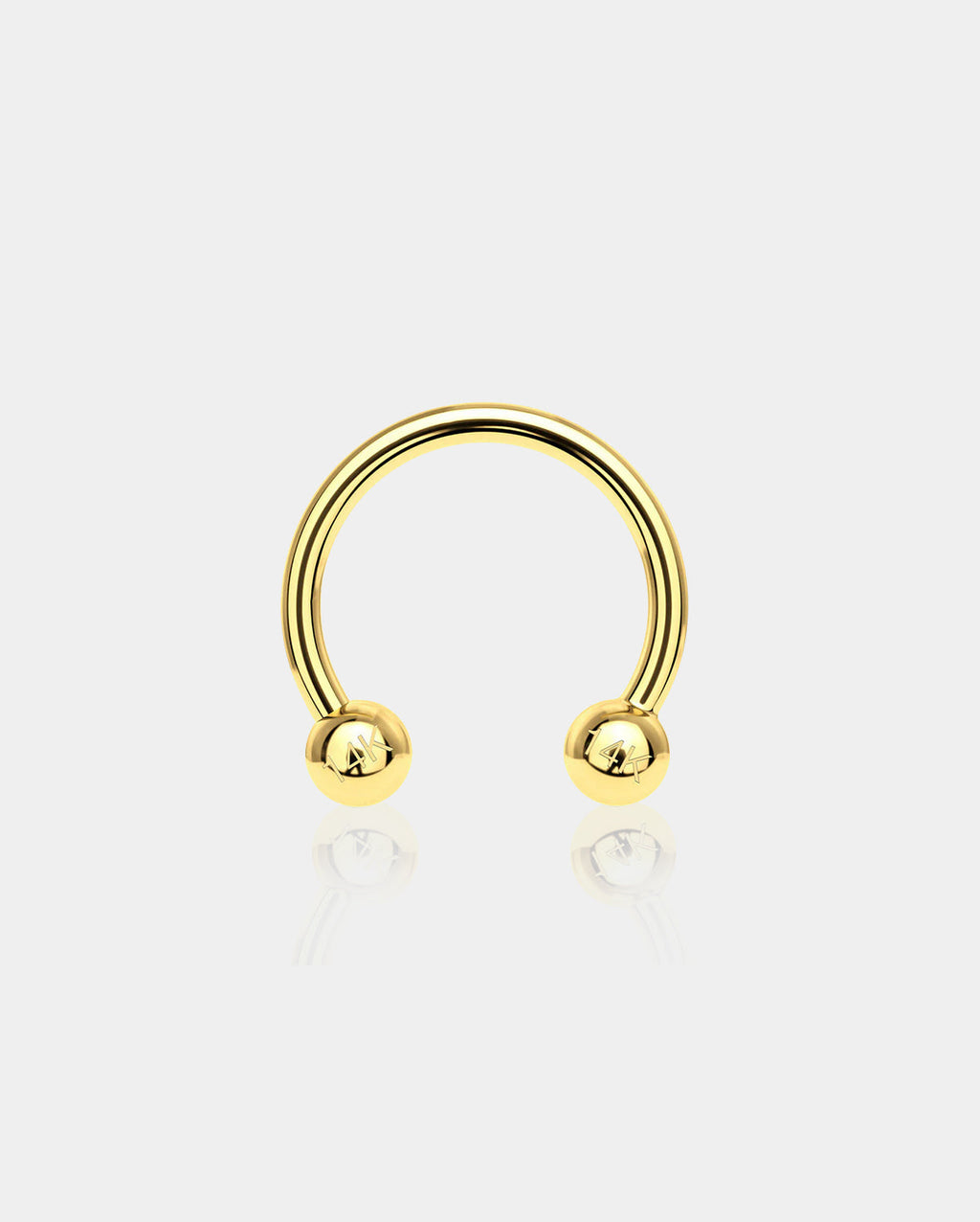 14k Gold 16G Classic Horseshoe Septum Ring