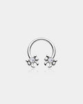 CZ Ribbon Bow Horseshoe Septum Ring