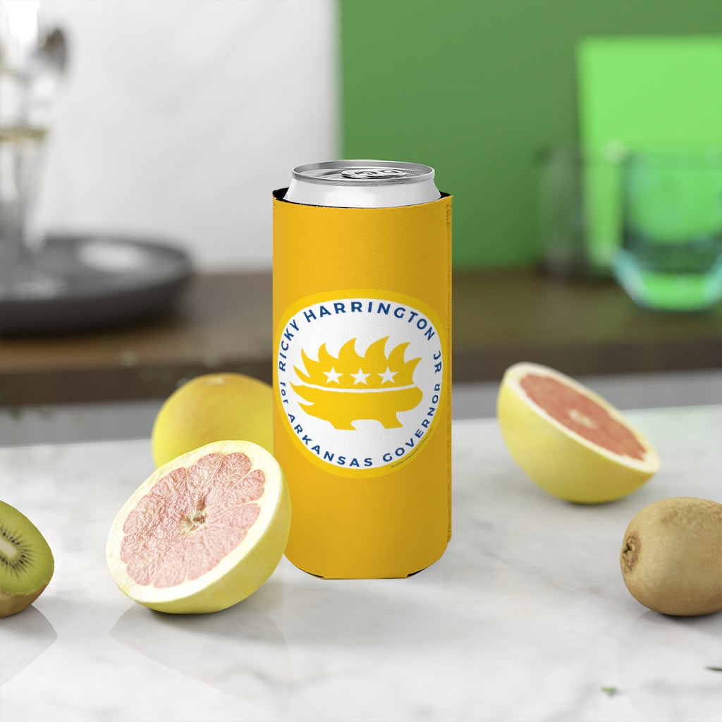 Ricky Harrington for Governor Arkansas Slim Can Cooler