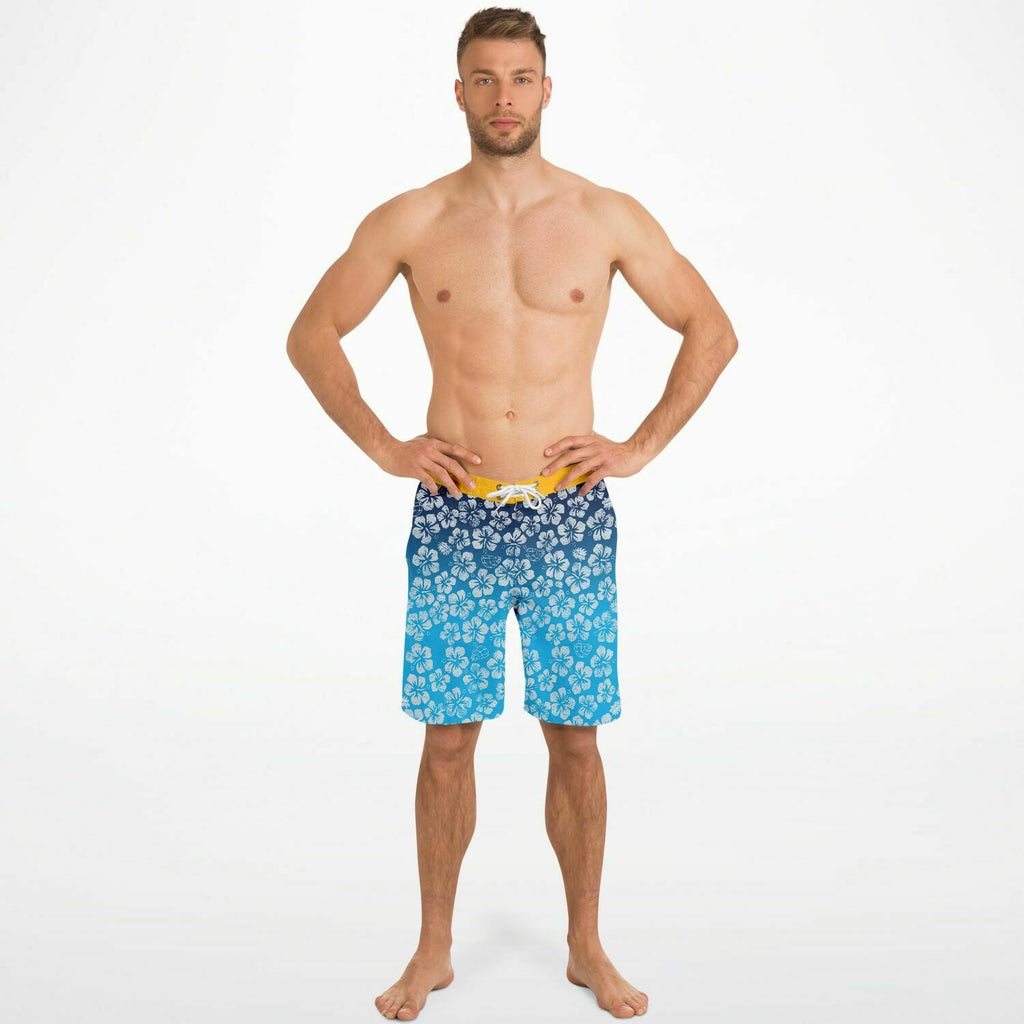 Alaska Libertarian Hawaiian Board Shorts - With Igloos and Porcupines
