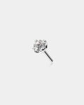 14K White Gold CZ Threadless Helix Stud
