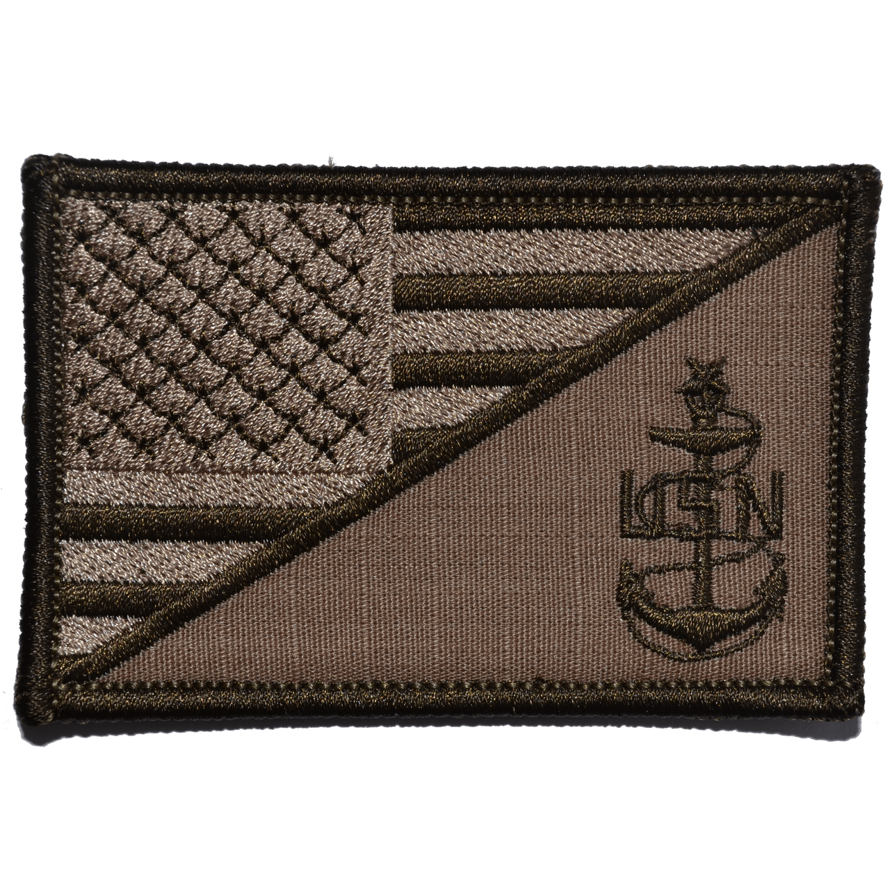 Navy SCPO Senior Chief Petty Officer USA Flag - 2.25x3.5 Patch