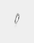 18G Crossed CZ Segment Nose Ring