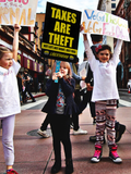 Taxes are Theft - Profits for Protests Youth Sign (18" x 24")