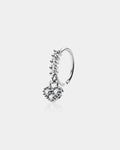 20G Shiny Heart CZ Dangle Nose Ring