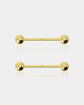 14K Gold Ball Nipple Ring