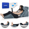 LX5 4-Piece Support for Shoulder & Upper Body Rest, Orthopedic Bed Wedge Pillow Set, Stone Navy