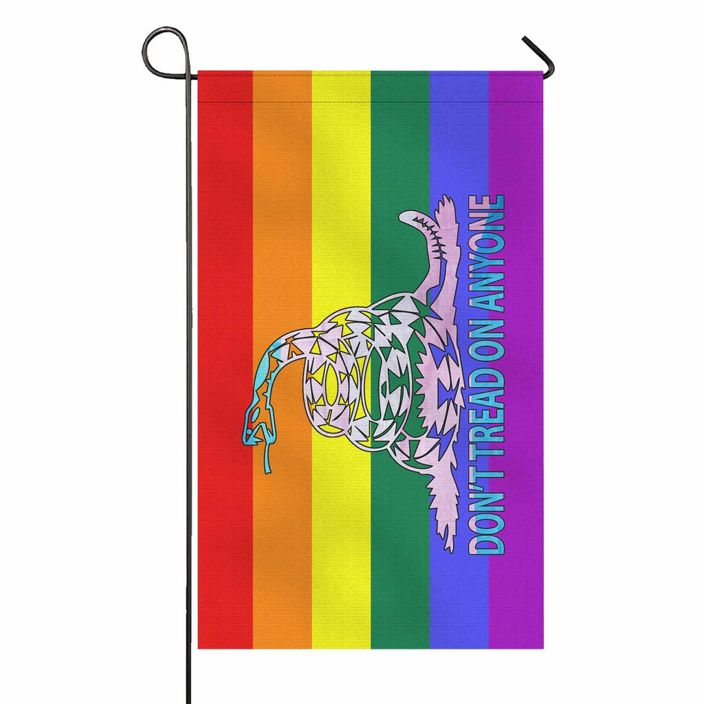 Don't Tread Snake -LGBT - trans Two Sided Flag