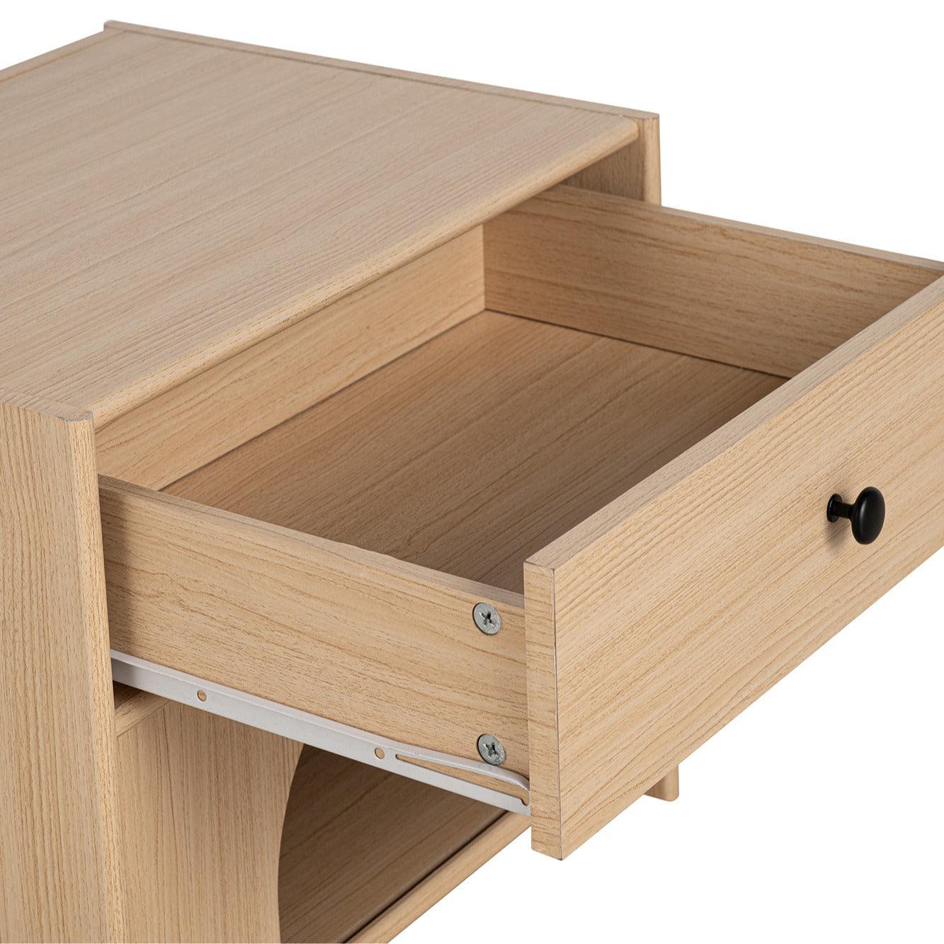 Travis Modern Natural 22-inch Side Table with Pet-Friendly Nook