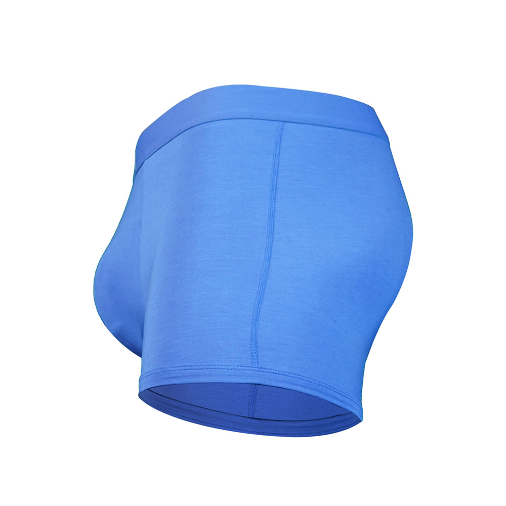 Mens supportive underwear featuring dual pouch support