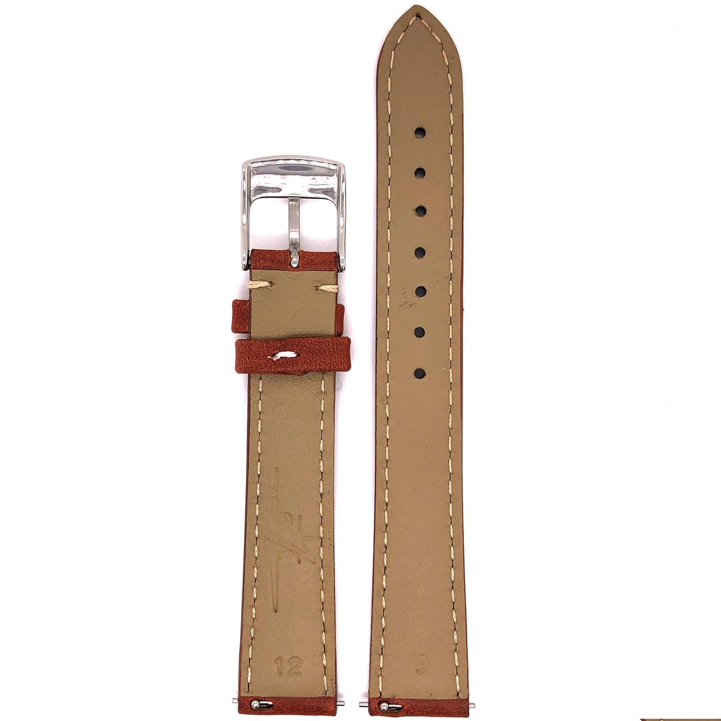 BAND - 16mm Oil Tan Leather Contrast Stitch